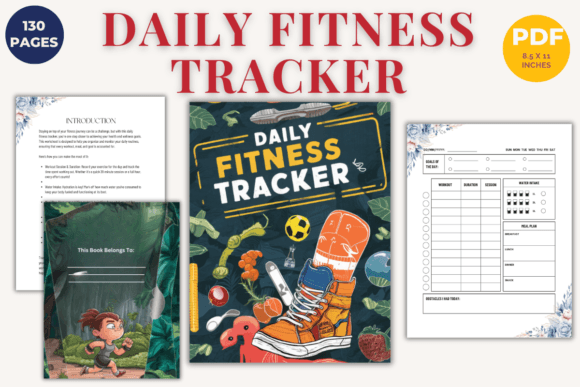 Daily Fitness Tracker - 130-Page Wellness: A Practical Guide to Stay on Track