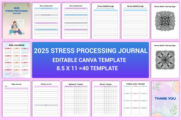 Editable 2025 Stress Processing Journal: A Comprehensive Tool for Mental Well-Being