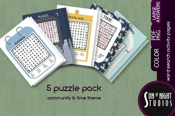 Engaging Learning Tools for Kids: 5 Community Theme Word Search Activities