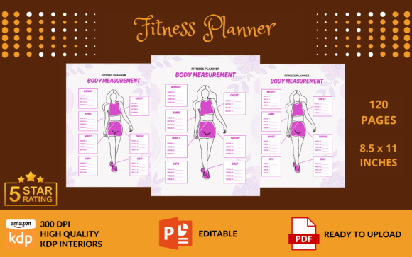 Fitness Planner KDP Graphic Interior