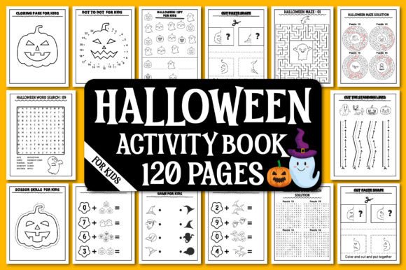 Halloween Activity Book for Kids Vol - 1