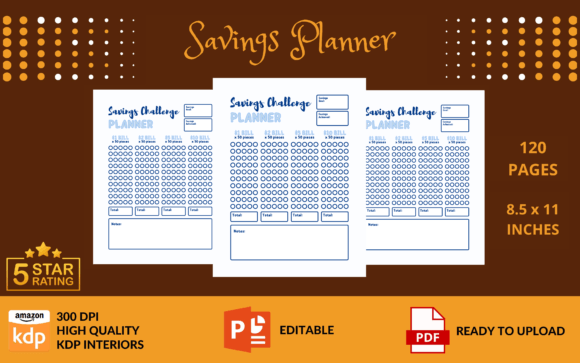Savings Challenge Planner KDP Interior