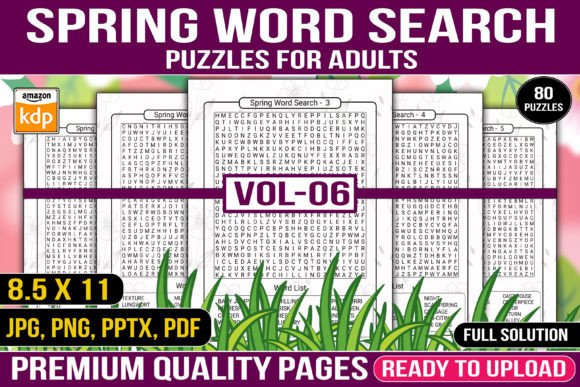 Spring Word Search for Adults Vol-06