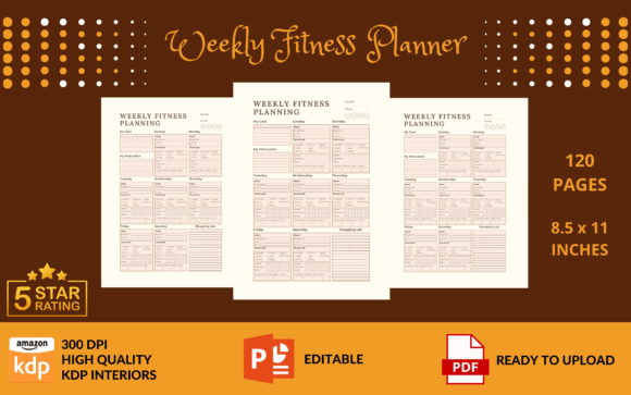 Weekly Fitness Planner KDP Interior: A Powerful Tool for Modern Professionals