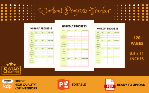 Workout Progress Tracker KDP Interior: A Practical Tool for Tracking Fitness Goals
